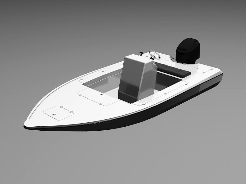 Small Motorboat 3d model download — 3D model download