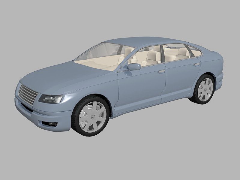Blue Classic Car 3d model download — 3D model download