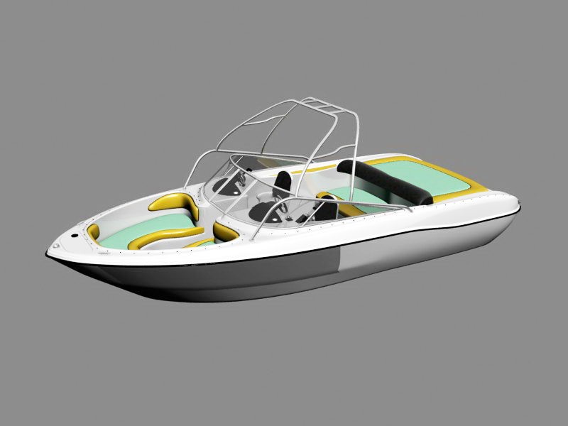 Luxury Speed Boat 3d model download — 3D model download