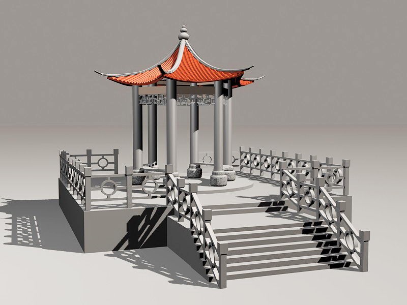 Chinese Garden Pavilion 3d model download — 3D model download