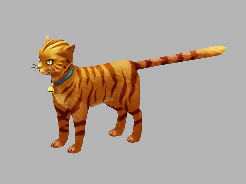 Beautiful Orange Cat 3d model download — 3D model download