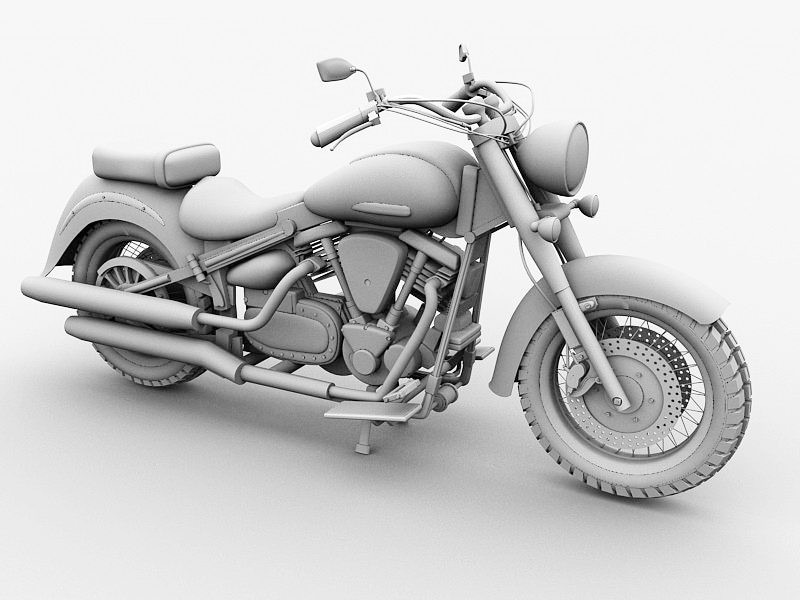 Yamaha Touring Motorcycle 3d model download — 3D model download