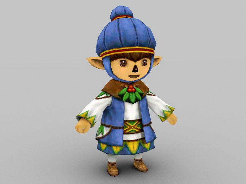 Elf Anime Boy 3d model download — 3D model download