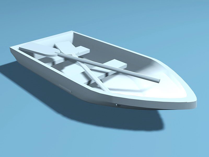 Lake Pond Boat 3d model download — 3D model download