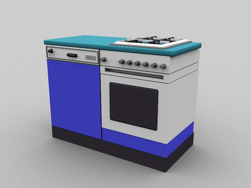 Cooking Stove 3d model download — 3D model download