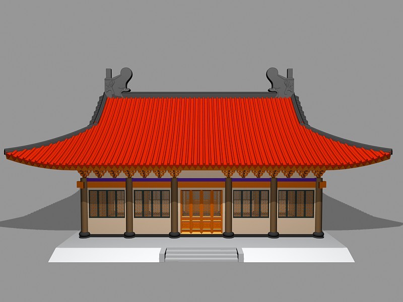 Chinese Buddhist Temple 3d model download — 3D model download