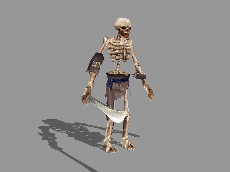 Undead Skeleton Warrior 3d model download — 3D model download