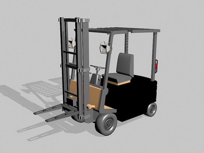 Warehouse Forklift 3d model download — 3D model download