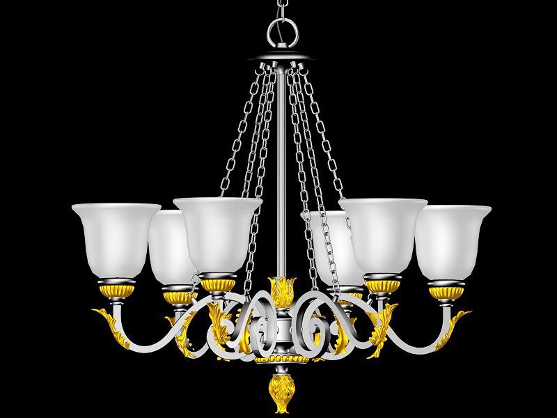 Victorian Chandelier 3d model download — 3D model download