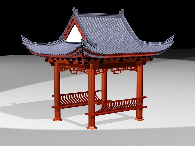 Chinese Gazebo 3d model download — 3D model download