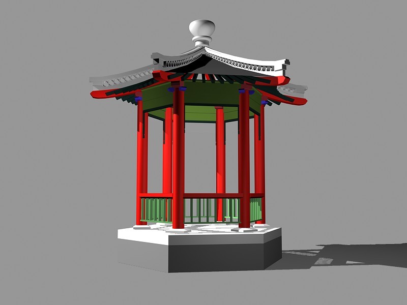 Chinese Garden Pavilion 3d model download — 3D model download