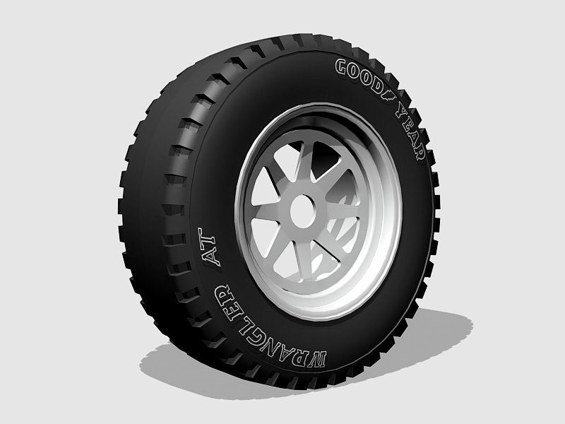 Goodyear Wrangler Truck Tire 3d model download — 3D model download