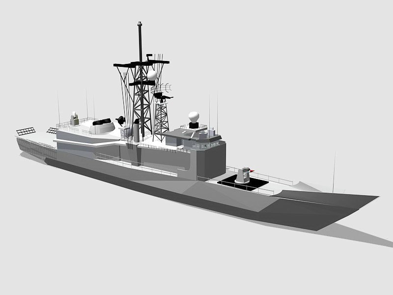 Modern Frigate Warship 3d model download — 3D model download