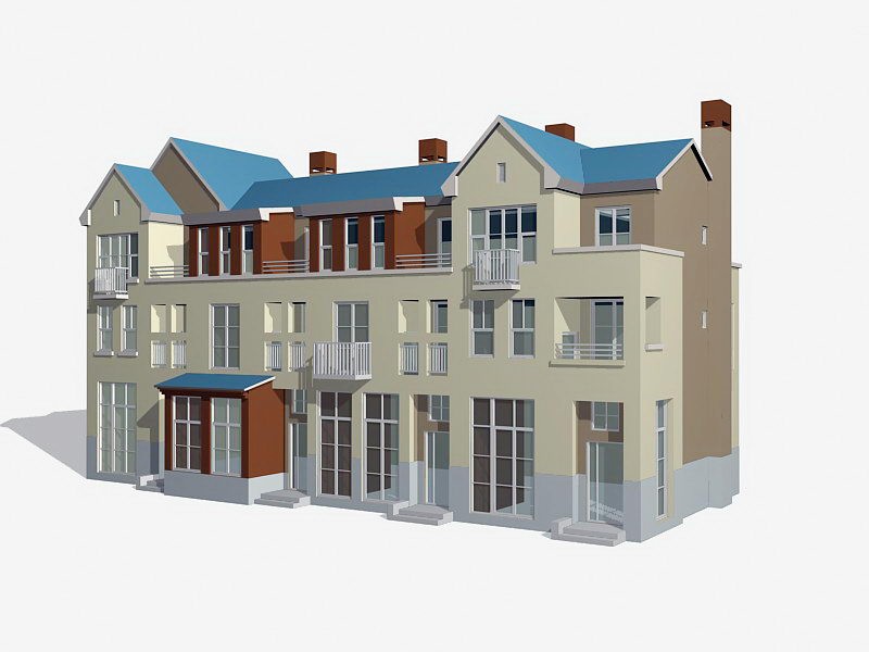 Dwelling House Exterior 3d model download — 3D model download