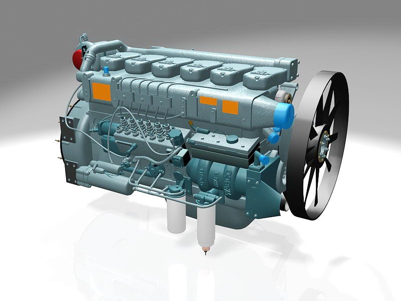 Car Engine with EGR 3d model download — 3D model download
