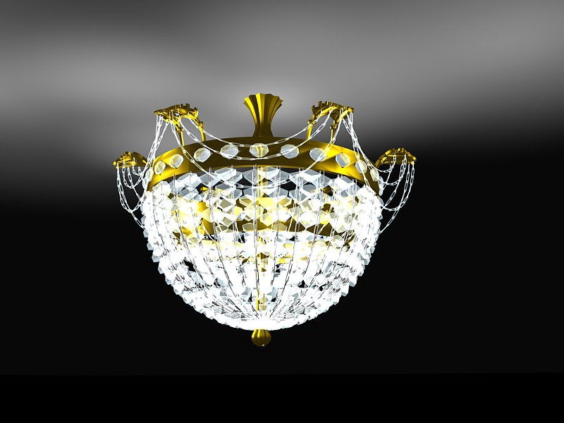 Modern Crystal Chandelier 3d model download — 3D model download