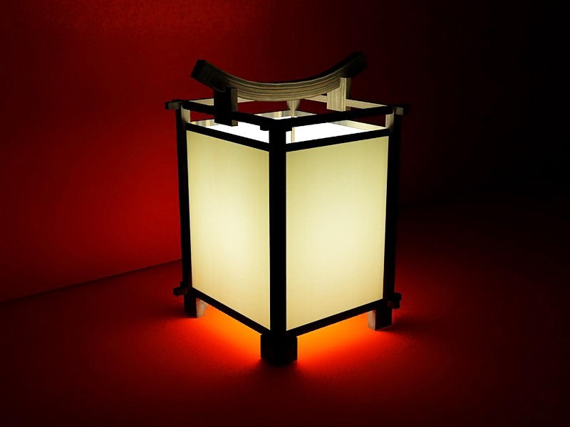 Japanese Lamp 3d model download — 3D model download