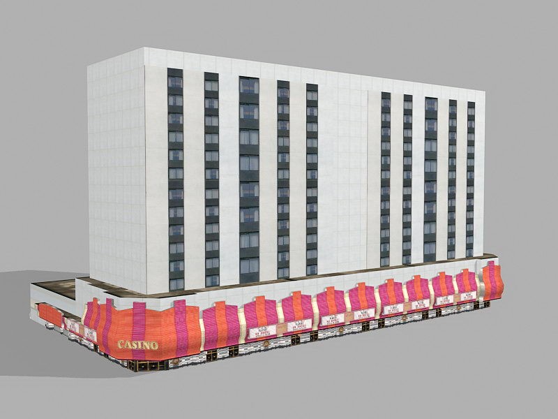 Casino Hotel Exterior 3d model download — 3D model download