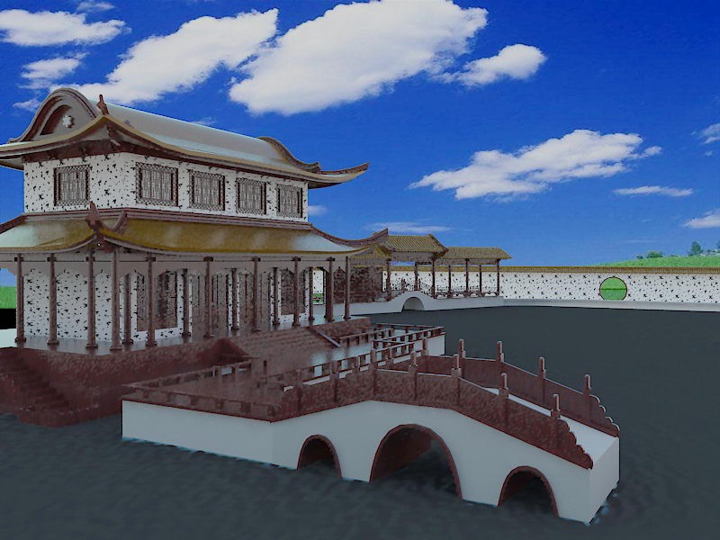 Chinese Garden Elements 3d model download — 3D model download