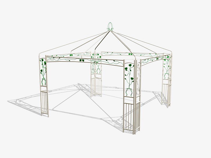 Outdoor Garden Gazebo 3d model download — 3D model download