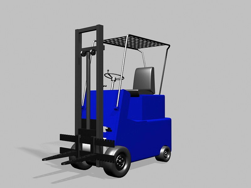 Blue Forklift 3d model download — 3D model download