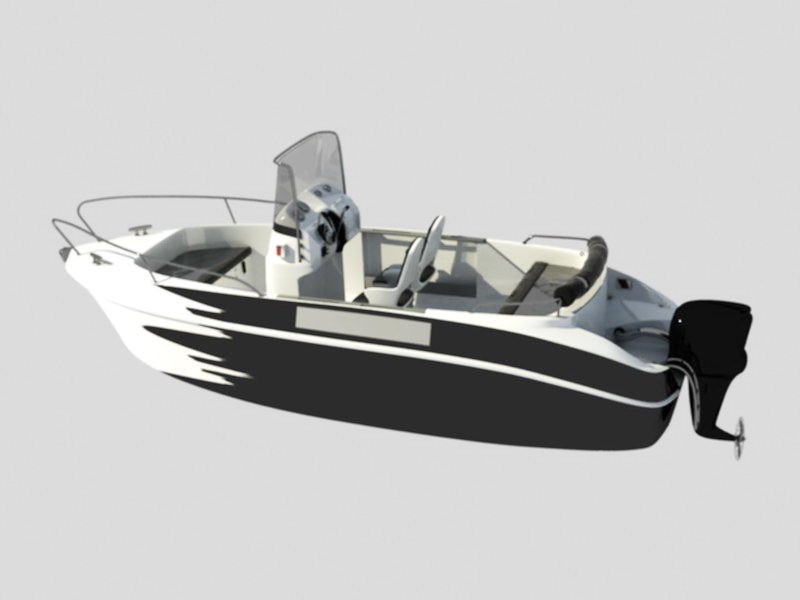 Open Motor Boat 3d model download — 3D model download