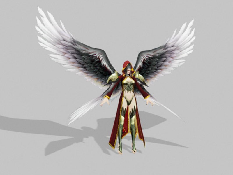 Female Blood Angel Warrior 3d model download — 3D model download