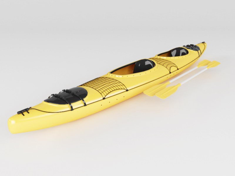 Double Sea Kayak 3d model download — 3D model download