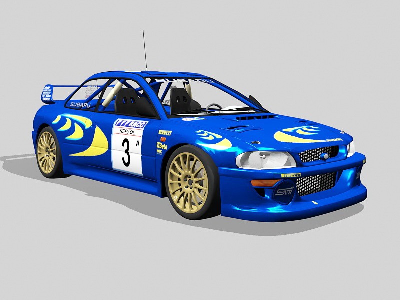 Subaru BRZ Race Car 3d model download — 3D model download