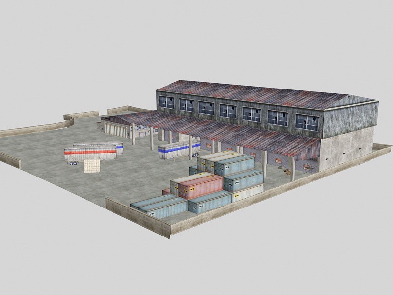 Container Warehouse 3d model download — 3D model download