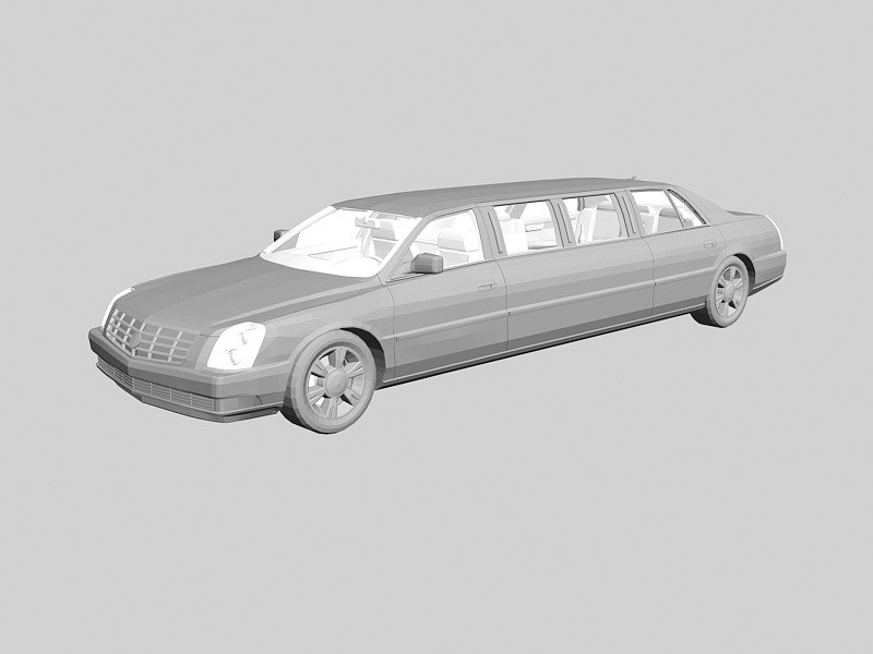 Lincoln Stretch Limousine 3d model download — 3D model download
