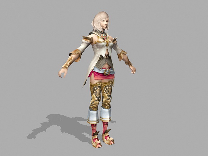 Manga Warrior Girl 3d model download — 3D model download