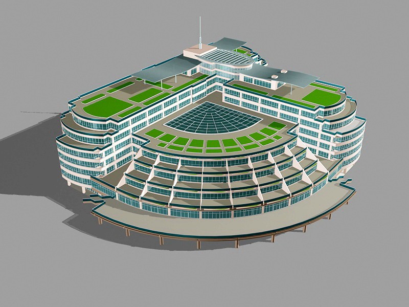 Modern Luxury Hotel 3d model download — 3D model download