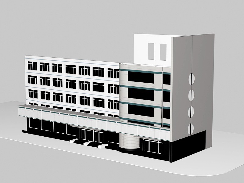 5 Story Office Building Block 3d model download — 3D model download