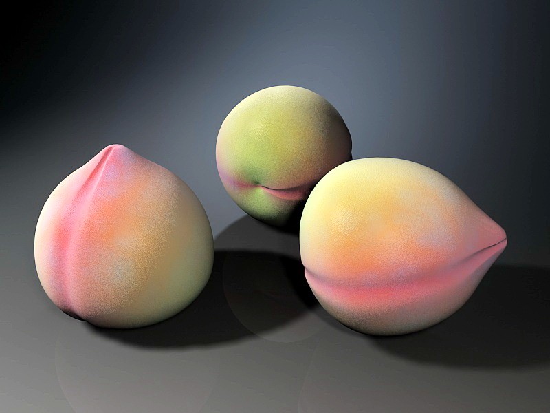 Red Peaches 3d model download — 3D model download