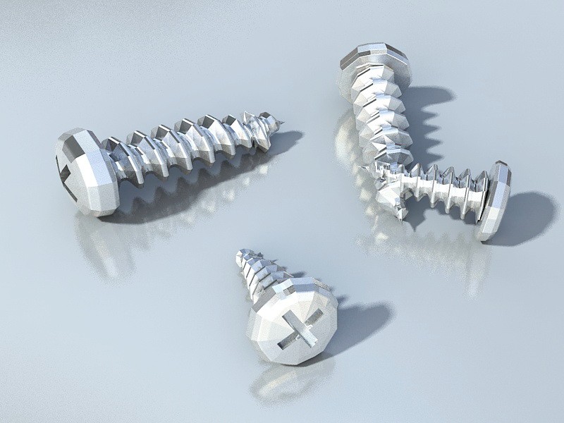 Wood Screws 3d model download — 3D model download