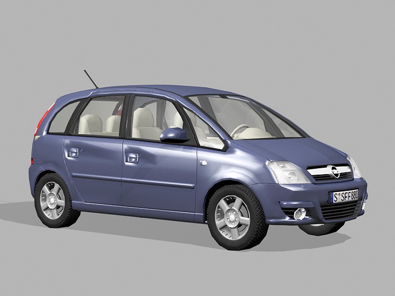 Opel Meriva Mini MPV 3d model download — 3D model download
