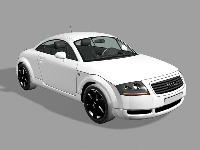 White Audi TT 3d model download — 3D model download