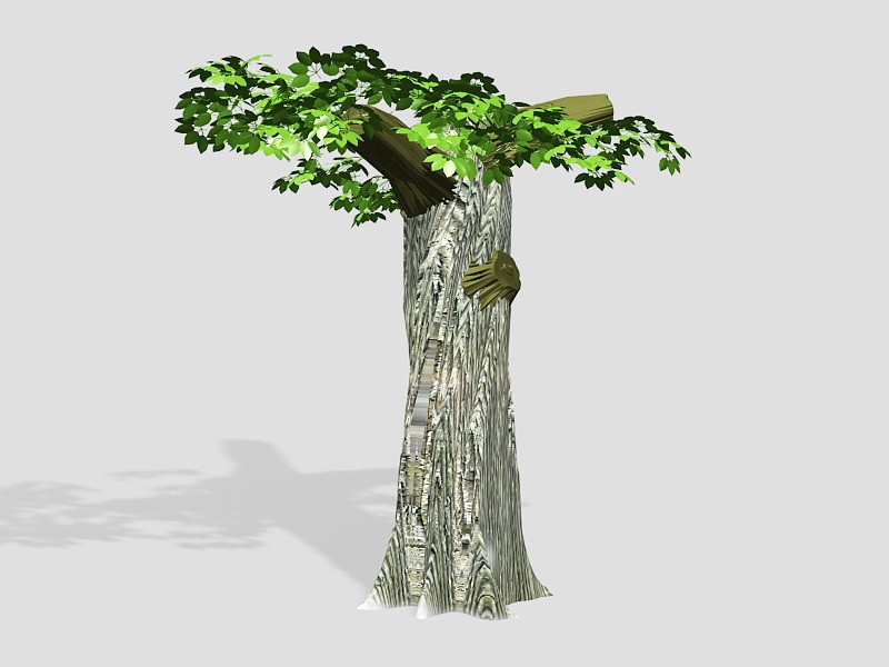 Dead Tree with Leaves 3d model download — 3D model download