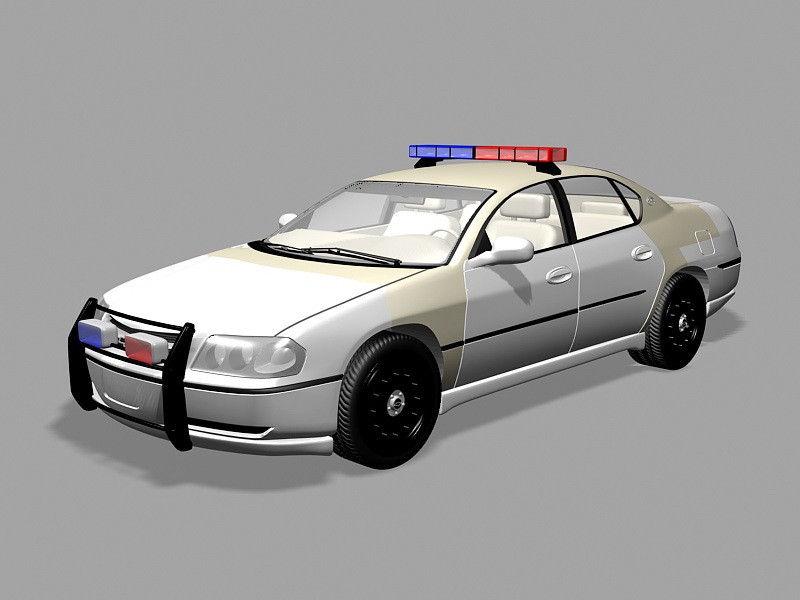 Chevrolet Impala Police Car 3d model download — 3D model download
