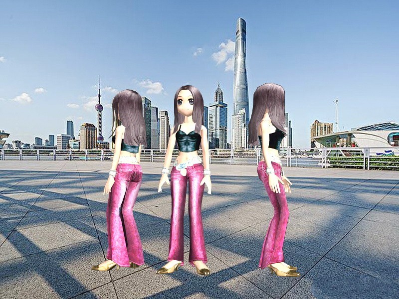 Anime Cool Fashion Girl 3d model download — 3D model download