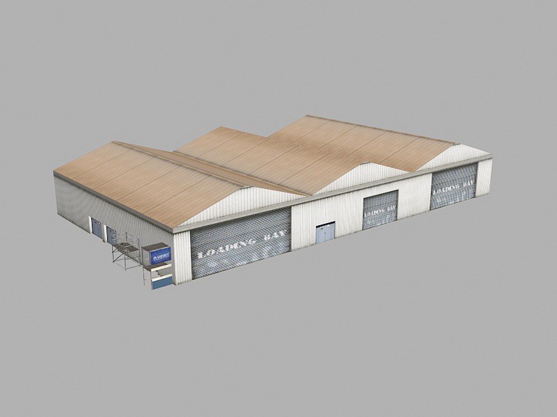 Commercial Warehouse 3d model download — 3D model download