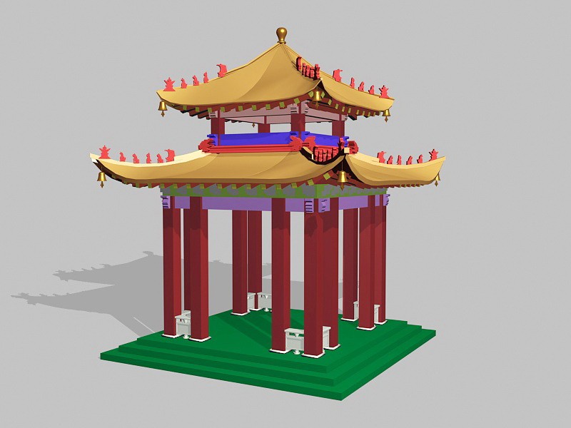 Chinese Pavilion 3d model download — 3D model download