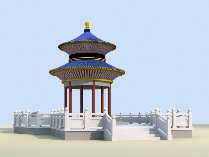 Chinese Garden Pavilion 3d model download — 3D model download