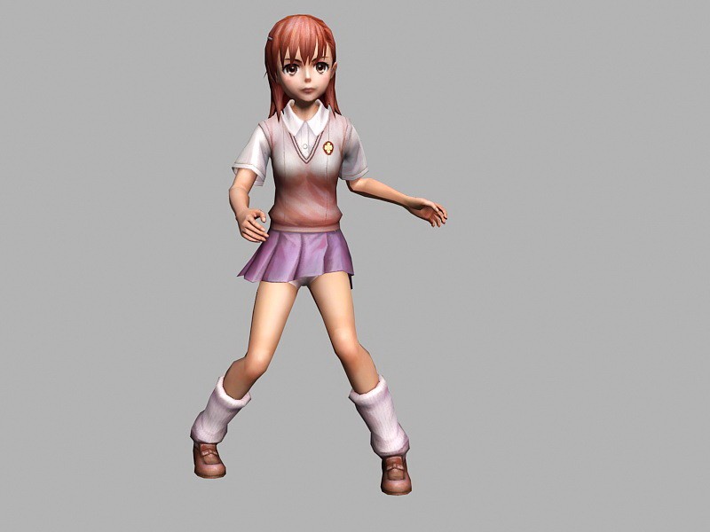 Adorable Anime Girl 3d model download — 3D model download