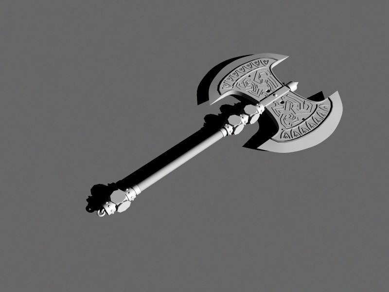 Ancient Battle Axe 3d model download — 3D model download
