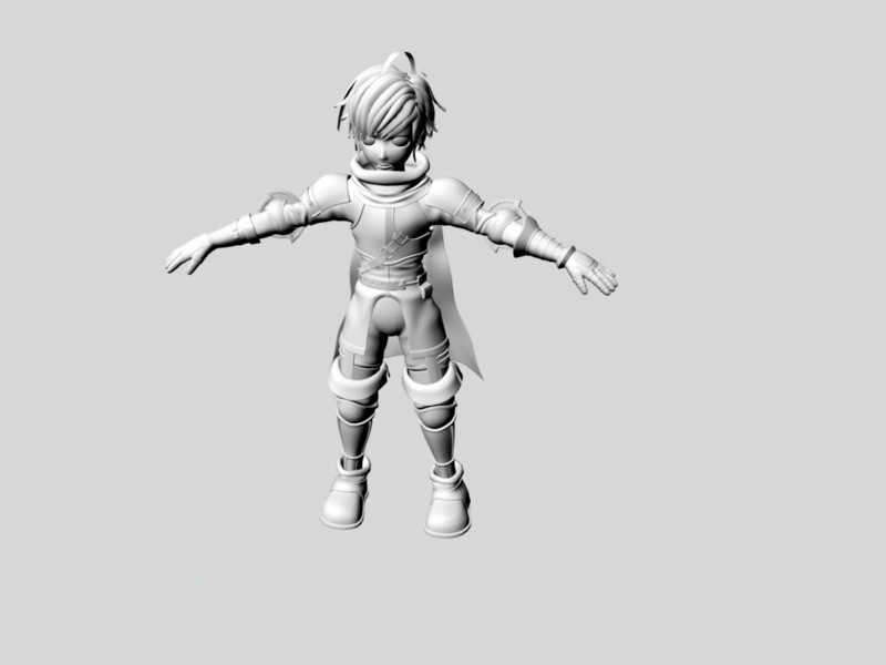 Anime Fighter Boy 3d model download — 3D model download