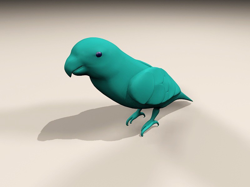 Blue Lorikeet Bird 3d model download — 3D model download