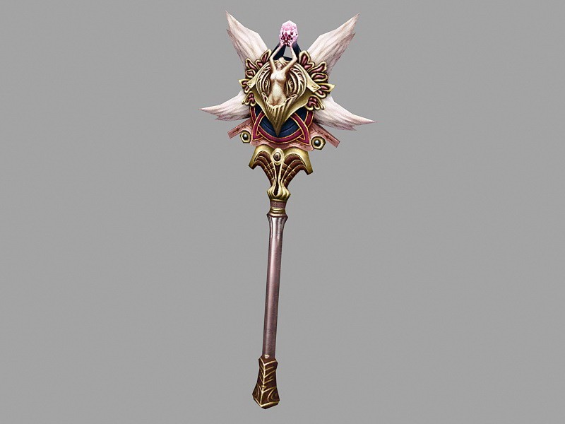 Magic Staff Weapon 3d model download — 3D model download