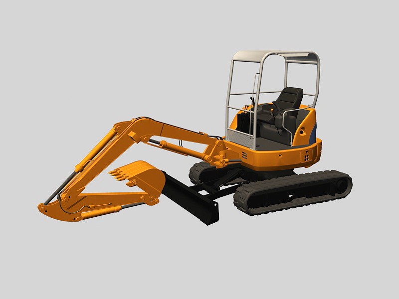 Hitachi Mini Excavator 3d model download — 3D model download